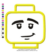Lego Applique 21 Embroidery Design